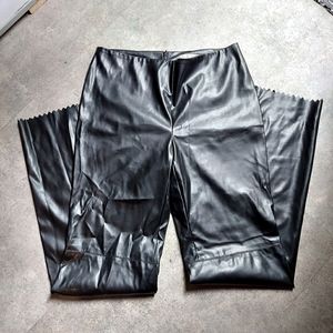 Vintage matte pvc pants lasercut detail on legs